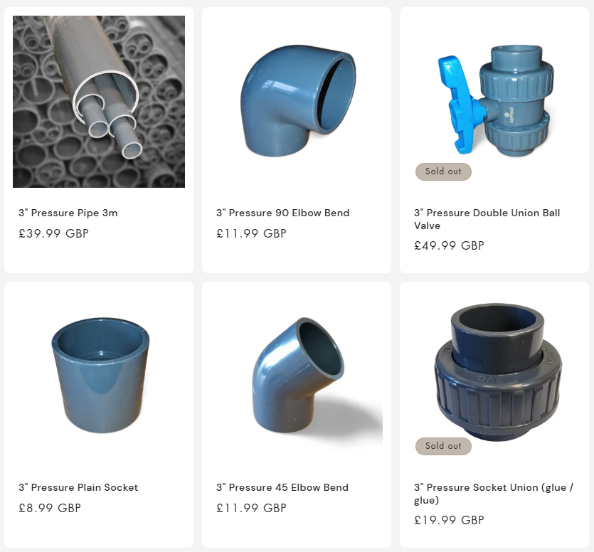 3" Pressure Pipe & Fittings