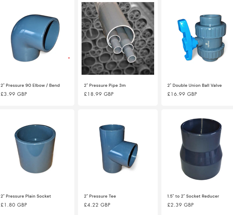 1.5" Pressure Pipe & Fittings