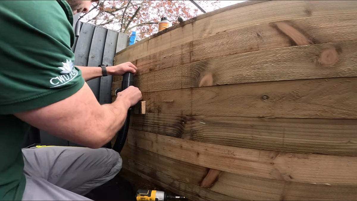 Load video: Complete Railway Sleeper Pond Kit Build - From Start to Finish!