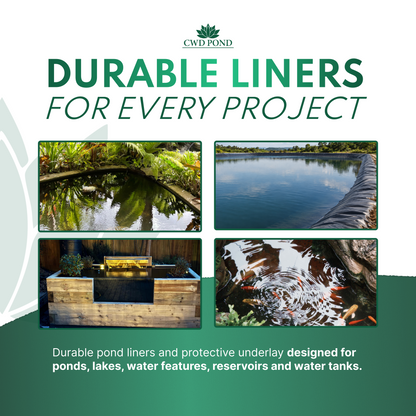 Create Your Own Pond Liner!  EPDM , Butyl Liner or 260GSM Underlay