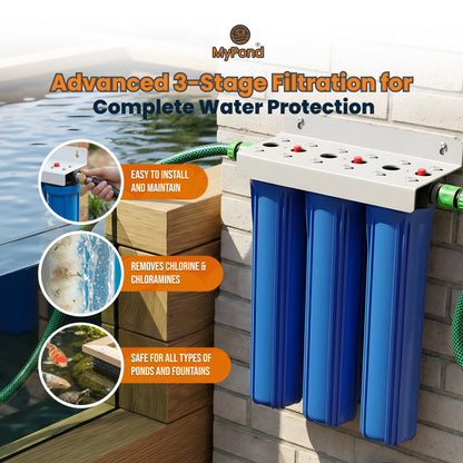 20" 3 Stage HMA Tap Water Koi Pond Dechlorinator